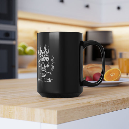King Skull Mug, 15oz - Rent Rich