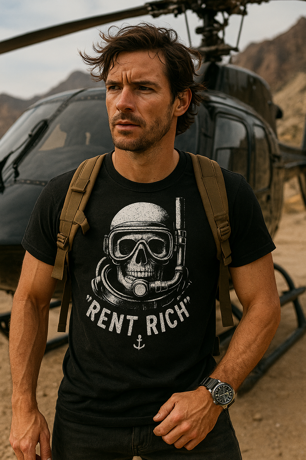 Scuba Skull Shirt - Rent Rich